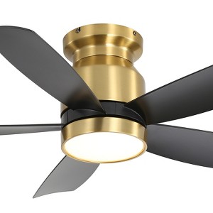 Sofucor Flush Mount Ceiling Fans with Light & Remote 42 Inch Low Profile Ceiling Fan Reversible DC 3CCT Dimmable for Bedroom Living Room Outdoor Patio - 1 of 4