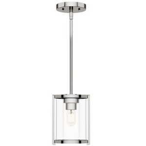 Hunter Fans 6" Astwood Pendant Ceiling Light Polished Nickel Finish - 1 of 4