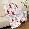 Lomsoe Christmas Tree Throw Blanket Rustic Soft Flannel Throw Blanket for Couch Bed Sofa Warm Decoration Xmas Gifts. - 3 of 4