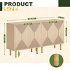 Kumasinova Modern 59.06" SideBoard Cabinet,Buffet Cabinet with 4 Doors & 2 Layer Storage Shelves for Living Room,Kitchen,Dinning Room,Natural - 3 of 4