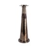 Modern Glass and Aluminum Pillar and Taper Holder with Sculptural Metallic Form - 3 of 4