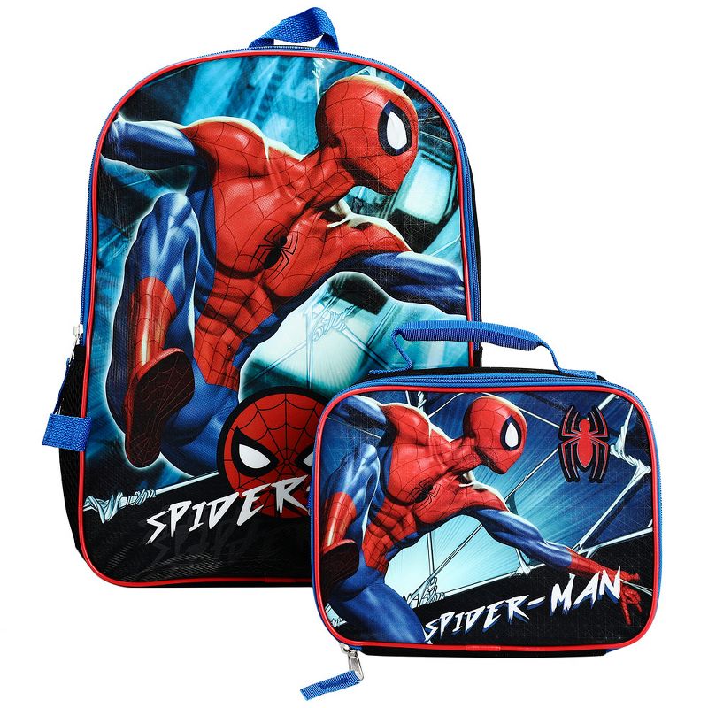 Marvel Spiderman superhero Kids Backpack and Lunch box Set for boys, 3 of 7