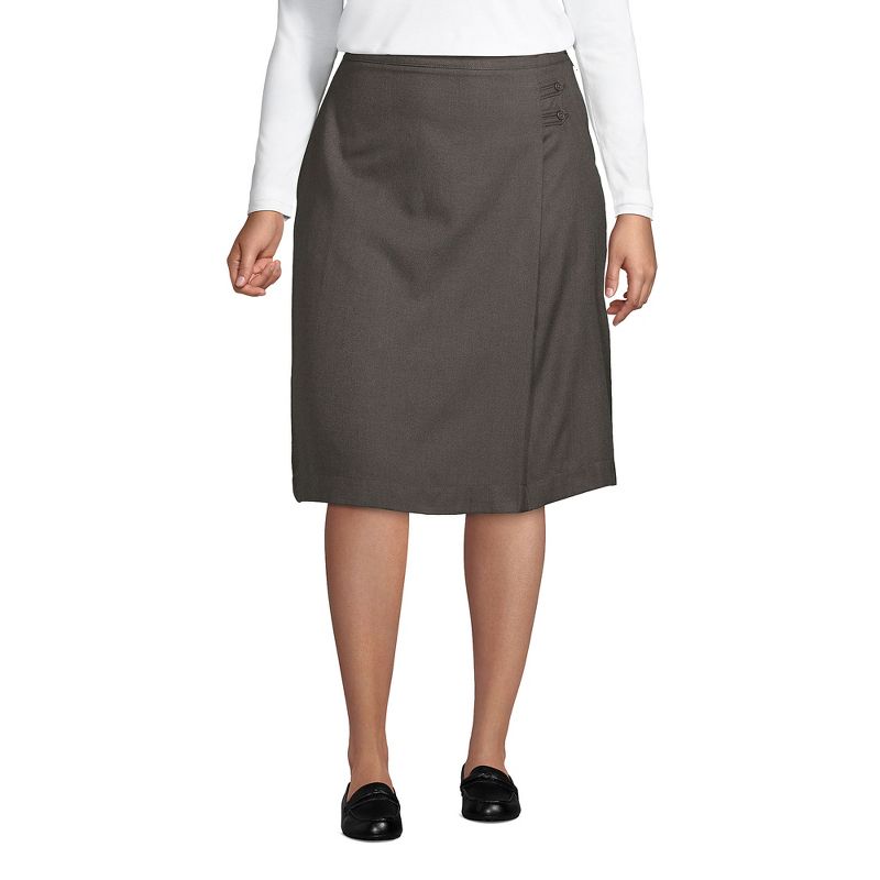 Lands' End Lands' End School Uniform Women's Solid A-line Skirt Below the Knee, 2 of 3