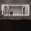 PexFix 16 in. W x 63 in. H Modern Full Length Rectangular Frameless Mirror With Rounded Corner in White - 3 of 4