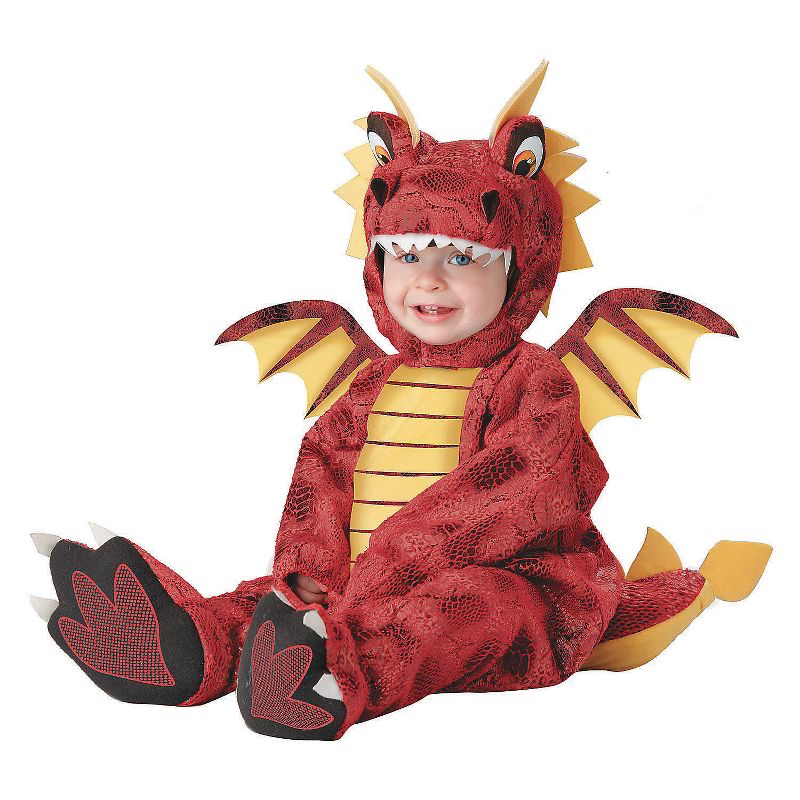 Halloween Express Toddler Dragon Costume - Size 18-24 Months - Red, 1 of 2