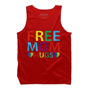 Adult Design By Humans Free Mom Hugs Hears Pride By Avocato Tank Top - 1 of 2