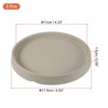 Unique Bargains Indoor Ceramic Round Plant Pot Saucers Tray 2 Pcs - 2 of 4