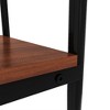 Okak Rectangle Modern 2-Tier Coffee Table with Tempered Glass Top & Metal Legs,Accent Center Table with Open Shelf for Living Room - 4 of 4