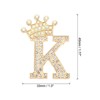 Unique Bargains Women Rhinestone Initial Alphabet Badges Pins and Clips - 2 of 4
