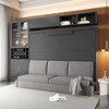 Queen Size Murphy Bed with Sofa and Shelves - 2 of 4
