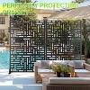 Metal Privacy Screen, Freestanding Outdoor Privacy Screen 72" H×47" W, Decorative Steel Privacy Fence Screen Panels, Weather-Resistant/Easy Assembly - 4 of 4