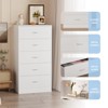 SUGIFT 5 Drawer Dresser – Modern White Wood Chest of Drawers for Bedroom / Entryway Gift - 4 of 4