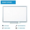MasterVision Magnetic Steel Dry-Erase Planning Board with Accessory Kit General Format Grid Aluminum Frame 24 Inches x 36 Inches - 3 of 4