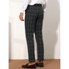 Lars Amadeus Men's Plaid Slim Fit Business Office Suit Trousers Dress Pants - 3 of 4