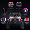 24V Kids Ride-On Truck Car, 2-Seater Electric Vehicle with Remote Control, 19" Extra Wide Seat, USB, Spring Suspension - 3 of 4
