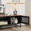 NicBex TV Stands for 60 inch TV,Modern Entertainment Center with 4 Shelves,TV Console for Living Room, Bedroom, Home,Black/Brown - 4 of 4