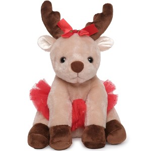 Bearington Dazzling Dancer Ballerina Doll Plush, 13 Inch Reindeer Stuffed Animal, Christmas Dolls for Girls Gift for Kids - 1 of 4
