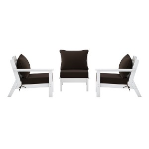 WestinTrends Avalon Outdoor Patio HDPE Loveseat Sofa with Patio Cushions - 1 of 4