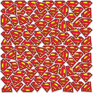Superman Shield Logo 100ct Vinyl Large Deluxe Stickers Variety Pack - 1 of 4