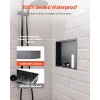 VEVOR Shower Niche, 13 x 13 x 4 inch Recessed Wall Niche, Heavy-duty Stainless Steel Modern Soap & Shampoo Storage Organizer, Black - 3 of 4