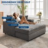 54" Corduroy Chaise Lounge – Sofa Bed with USB/C Charging & Cup Holders for Living Room (Gray/Beige) - 4 of 4
