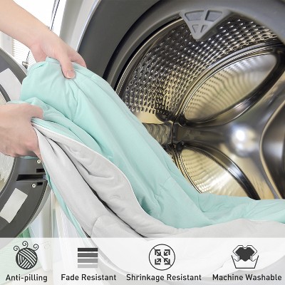 Aqua Reversible Cooling Blanket, Lightweight Summer Comforter, 50x60 inches