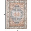 Vintage Boho Floral Area Rug, Washable Low Pile Non-Slip Carpet, Soft Indoor Accent Rug for Bedroom Living Room Office - 2 of 4