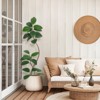 Artificial Rubber Tree with White Sphere Resin Planter Brown Stone Faux Tall Indoor Tropical Large Floor Real Touch Fake Plant for Home Decor - 3 of 4