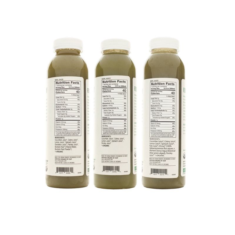 Urban Remedy Organic Low Glycemic Green Variety Cold Pressed Juice - 24ct/12 fl oz, 2 of 4