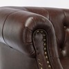 Faux Leather Accent Chair with Sinuous Spring Seat, Button Tufted Back, and Nailhead Trim - 4 of 4