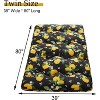 Nasitip Twin Japanese Futon Mattress,Foldable Floor Mattress with Modern Lemon Pattern, 1.5" Thicken Portable Roll Up Tatami Mat for Sleeping,Black - 3 of 4