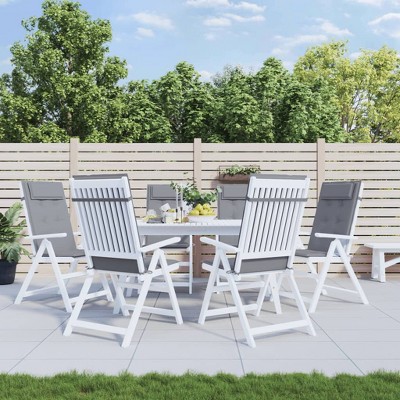 vidaXL Garden Bench Cushions 2pcs Blue&White Stripe 47.2 in.x19.7 in.x2.8 in. Fabric