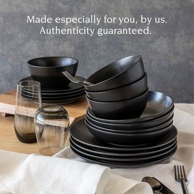 Elegant White Ceramic Dinnerware Set - Service for 4
