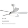 42 inch Ceiling Fans Light Kits with Remote Control Dimmable LED Reversible Noiseless Farmhouse Ceiling Fan for Bedroom Indoor/Outdoor - 2 of 4