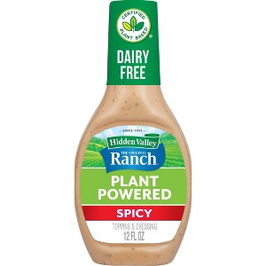 Hidden Valley Plant Vegan Powered Dairy Free Spicy Ranch Salad Dressing - 12 fl oz - 1 of 4
