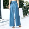 Anna-Kaci Women's Chambray Tie Wide-Leg Palazzo Jeans for Casual Looks - X Large ,Medium Denim - 2 of 4