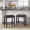 Alaterre Furniture Madison 25-Inch Bar Stool with Faux Leather Seat - Counter Height Stool for Kitchen Island or Bar - Backless Barstools - 3 of 4
