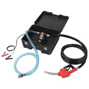 VEVOR Fuel Transfer Pump, 12V DC 10 GPM 1/4 HP, Portable Electric Diesel Transfer Pump with Automatic Shut-Off Fuel Nozzle, High Flow - 1 of 4
