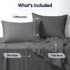 SUBRTEX 4-Piece Bed Sheet Set – Breathable Sheets & Pillowcases with Deep Pockets, Grey - 4 of 4