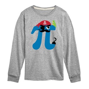 Boys' - Instant Message - Pirate Pi Symbol Long Sleeve Graphic T-Shirt - 1 of 4