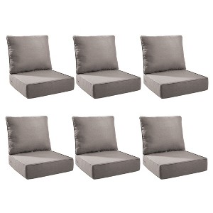 Gymojoy Outdoor Deep Seat Cushion Set 24 x 24 x 6 Inch - 6 Pair - 1 of 4