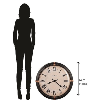 Howard Miller Oversized Dark Rubbed Bronze Wall Clock