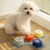 Mewoofun Pet Toy Dog Talking Buttons Set with Non Skid Mat, Recordable, for Communication, Count 4 Pack, Multi-color, 3.3"*3.3"*1.5" - 2 of 4