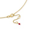 Ross-Simons 16.90 ct. t.w. Ruby Drop Necklace in 18kt Gold Over Sterling Size 18 - 3 of 4