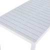 Anybear 55" White Modern Multi-Purpose Dining Table, Patio Table, Lightweight PP Tabletop with Metal Legs for Kitchen, Courtyard - 4 of 4