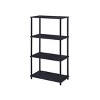 Industrial Bookshelf with Powder Coated Metal Frame 4 Open Shelves 44in Tall for Small Spaces Black-3irtyhousy - 3 of 4