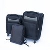 Gulches
 (20+24) Travel case two-piece suitcase set Oxford trolley case without password lock universal wheel + Oxford cloth backpack  BLACK - 3 of 4