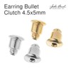 John Bead Must Have Findings Metal Gold 4.5x5mm Earring Bullet Clutch, 10 Pieces - 4 of 4