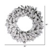 Vickerman Artificial Flocked Snow Ridge Wreath - 2 of 3