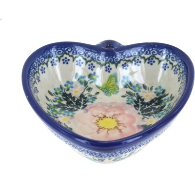 Blue Rose Polish Pottery 69 Vena Heart Bowl